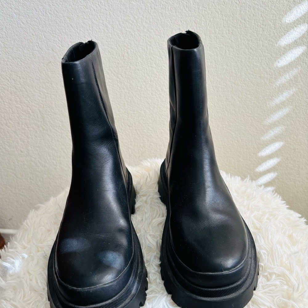 Women's Black Leather Boots